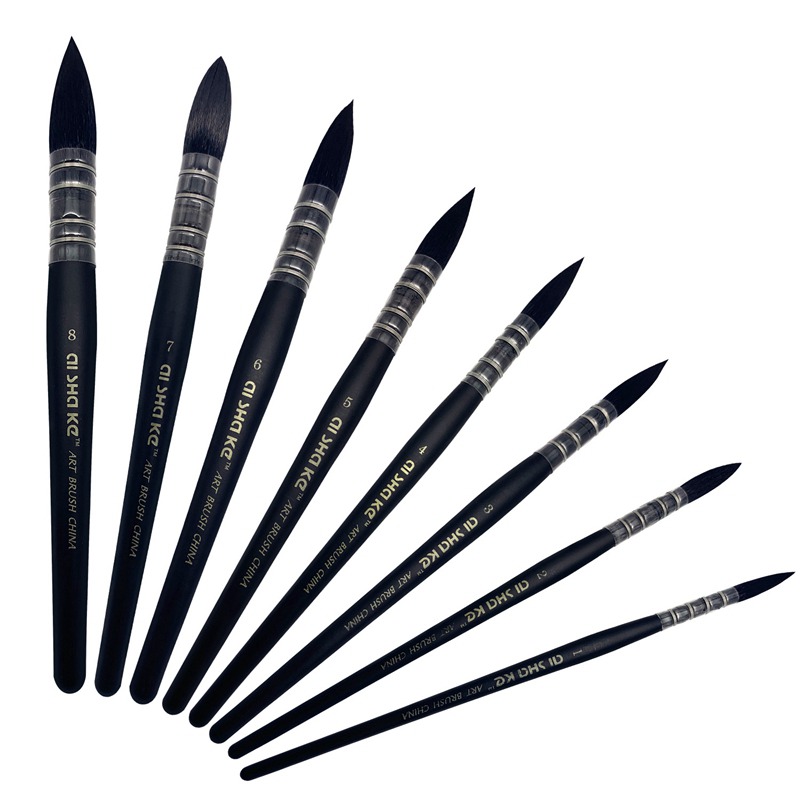 Gouache Paint Set - 水彩絵筆,1個,水彩絵の具用ナイロン丸いブラシ,アクリル,ガッシュ,油絵用