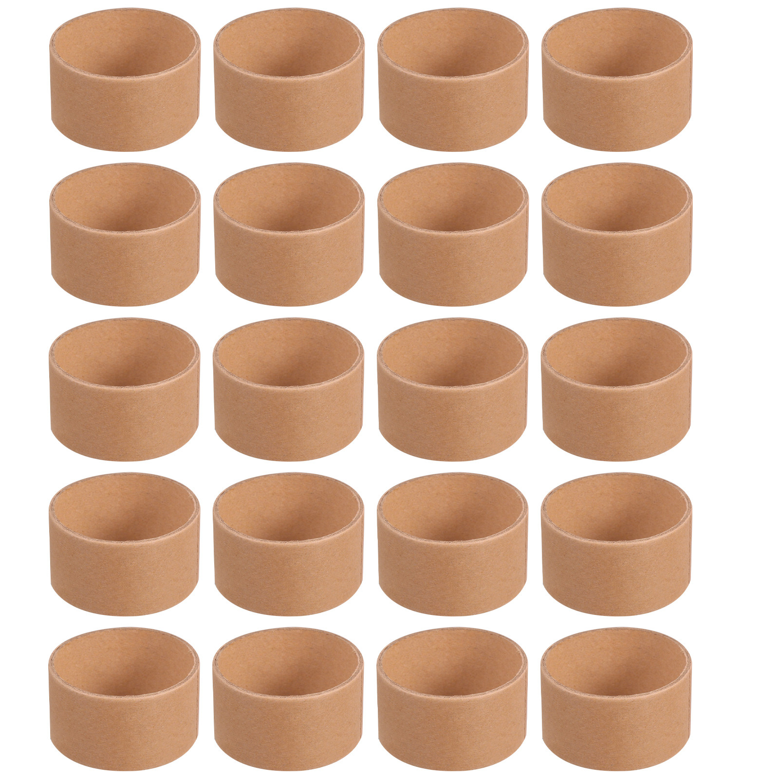 Art Craft Cardboard - 20個入り、丸型の茶色の段ボール製チューブ。工作やDIYアートプロジェクトに最適。丈夫な紙製で、塗料や接着剤に強い。