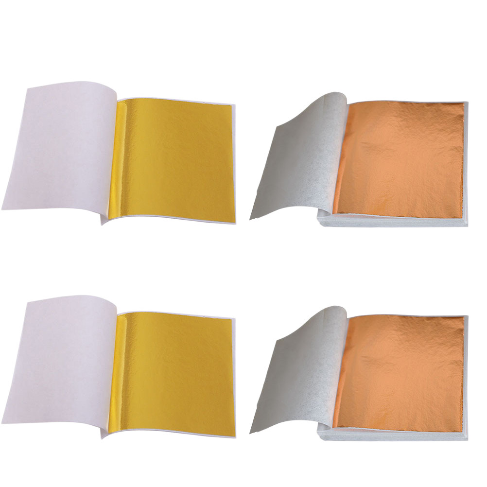 Art Craft With Paper - 200枚入り、金箔風の装飾用紙。マニキュア、クラフト、アート、装飾に。ローズゴールド色。