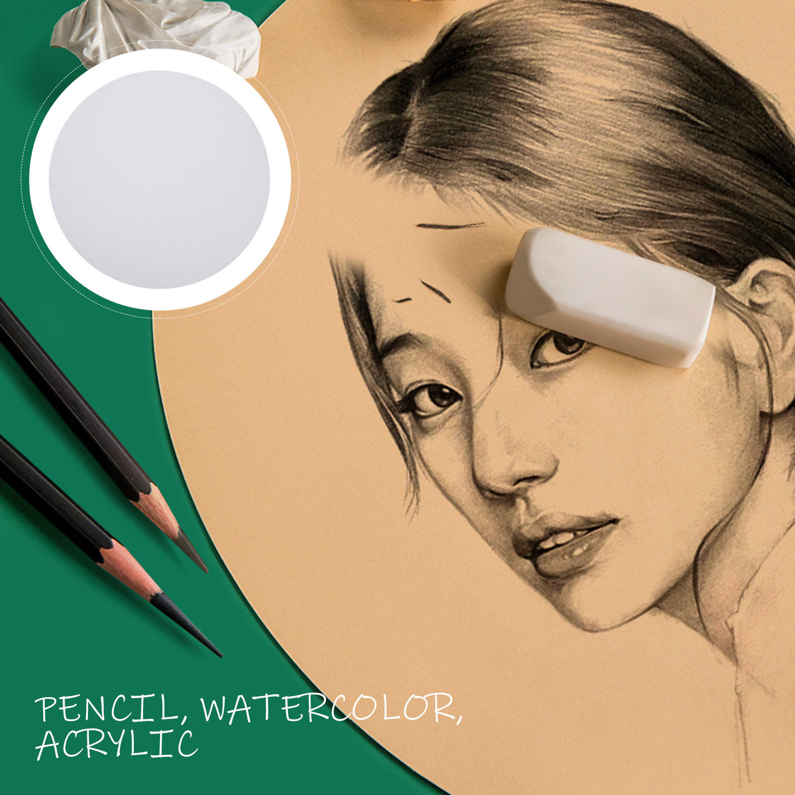 Art Craft Cardboard - 50枚入り、丸型、DIY用、滑らかなエッジの白い厚紙セット。マンダラアート、絵画、文字書き、グリーティングカード作りなどに。