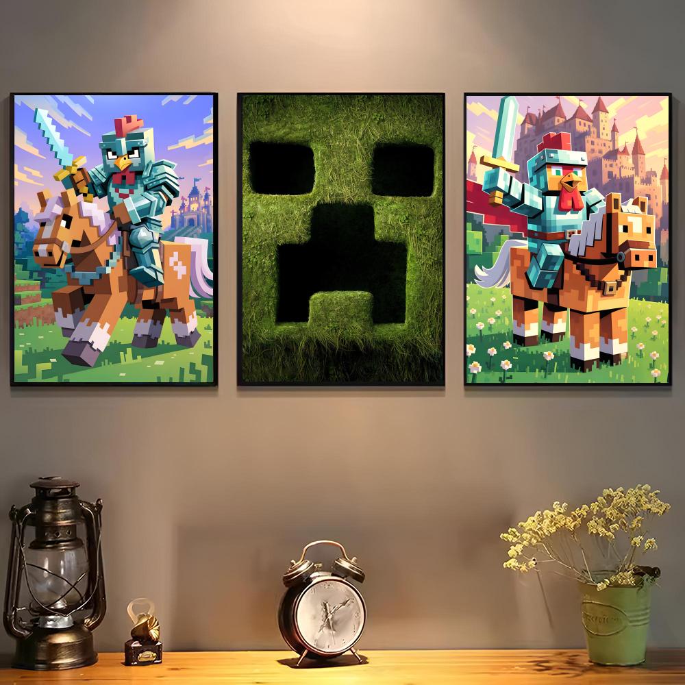 Art Craft Bar - ゲーム Mine-c-crafts ポスター自己粘着アート防水紙ステッカーコーヒーハウスバールーム壁装飾