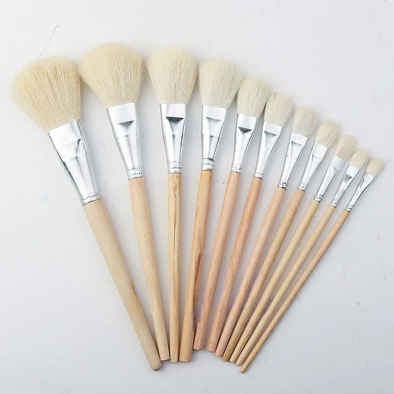 7/10/11本入りプロ仕様山羊毛ブレンドモップペイントブラ - Gouache Paint Set のレビューと価格