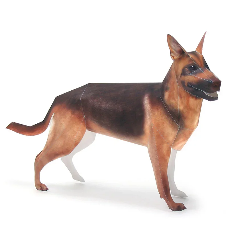 ジャーマンシェパード犬折り紙アートペット紙モデルリアルな動物 - Art Craft Cardboard のレビューと価格
