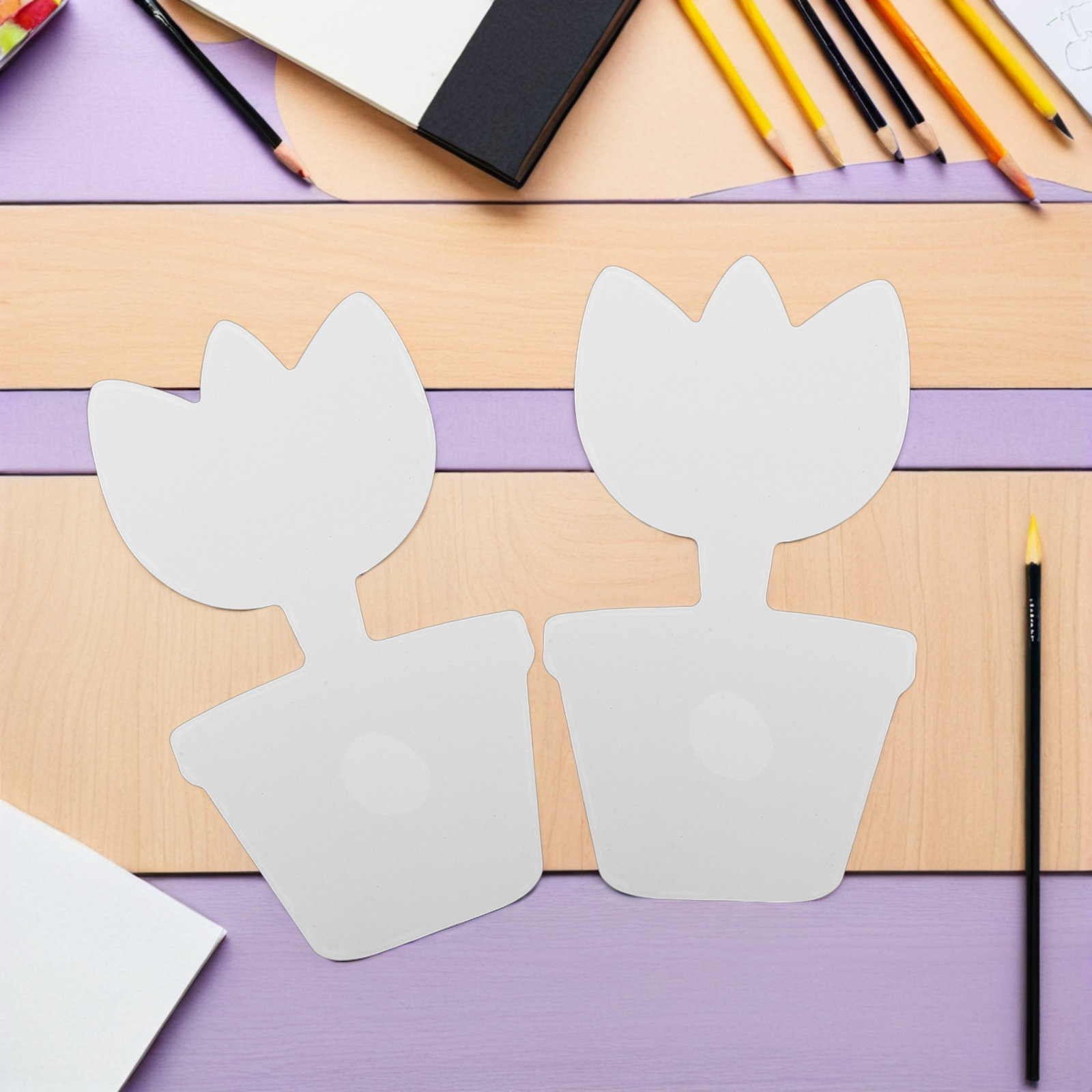 20個入り、無地の段ボール製花鉢型抜き型。学校のパーティー、 - Art Craft Cardboard のレビューと価格