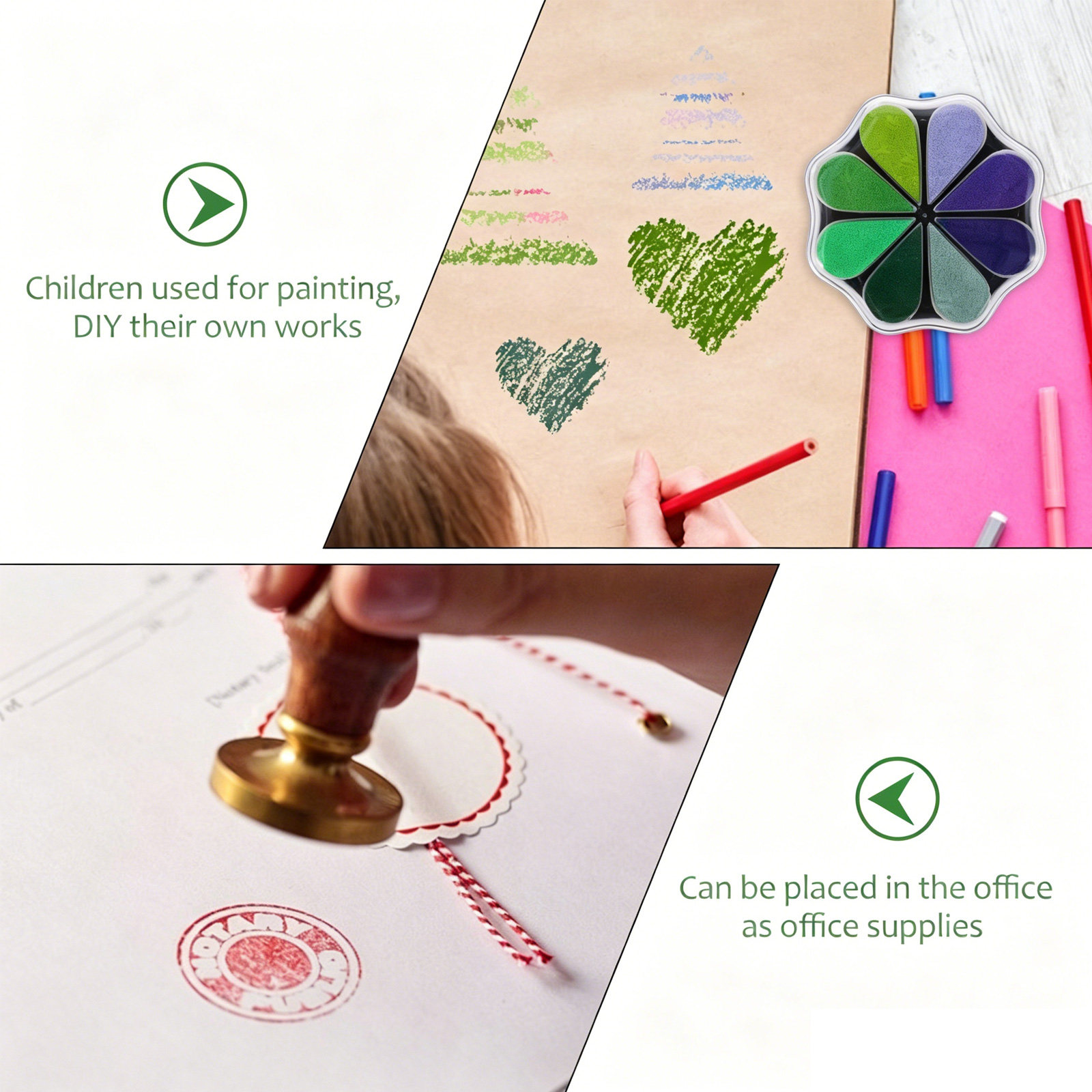花びら模様のカラフルなインクパッド。手軽に使えるDIYスタン - Art And Craft For Nursery のレビューと価格