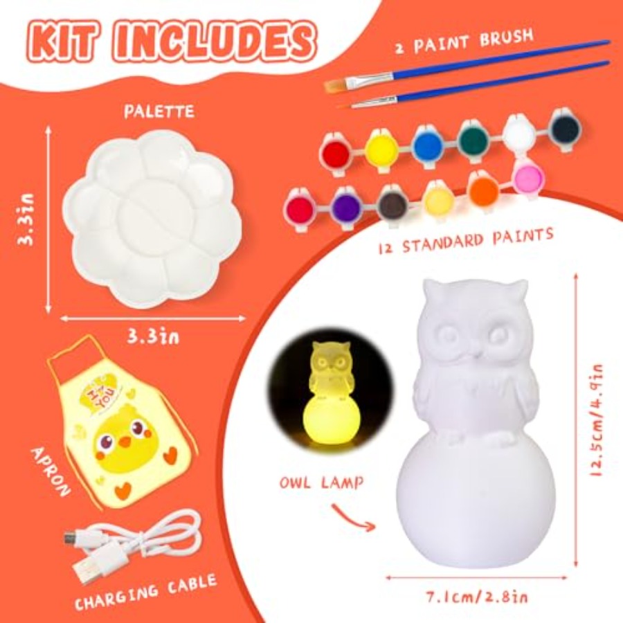 ペイントユアヨウンランプキット、8～12歳向けアート＆クラフ - Art Craft Kit のレビューと価格