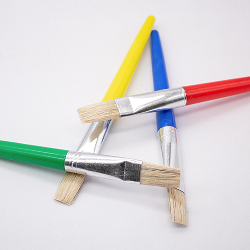 4本セット カラフルな柄の平筆セット アクリル水彩ガッシュ絵 - Gouache Paint Set のレビューと価格