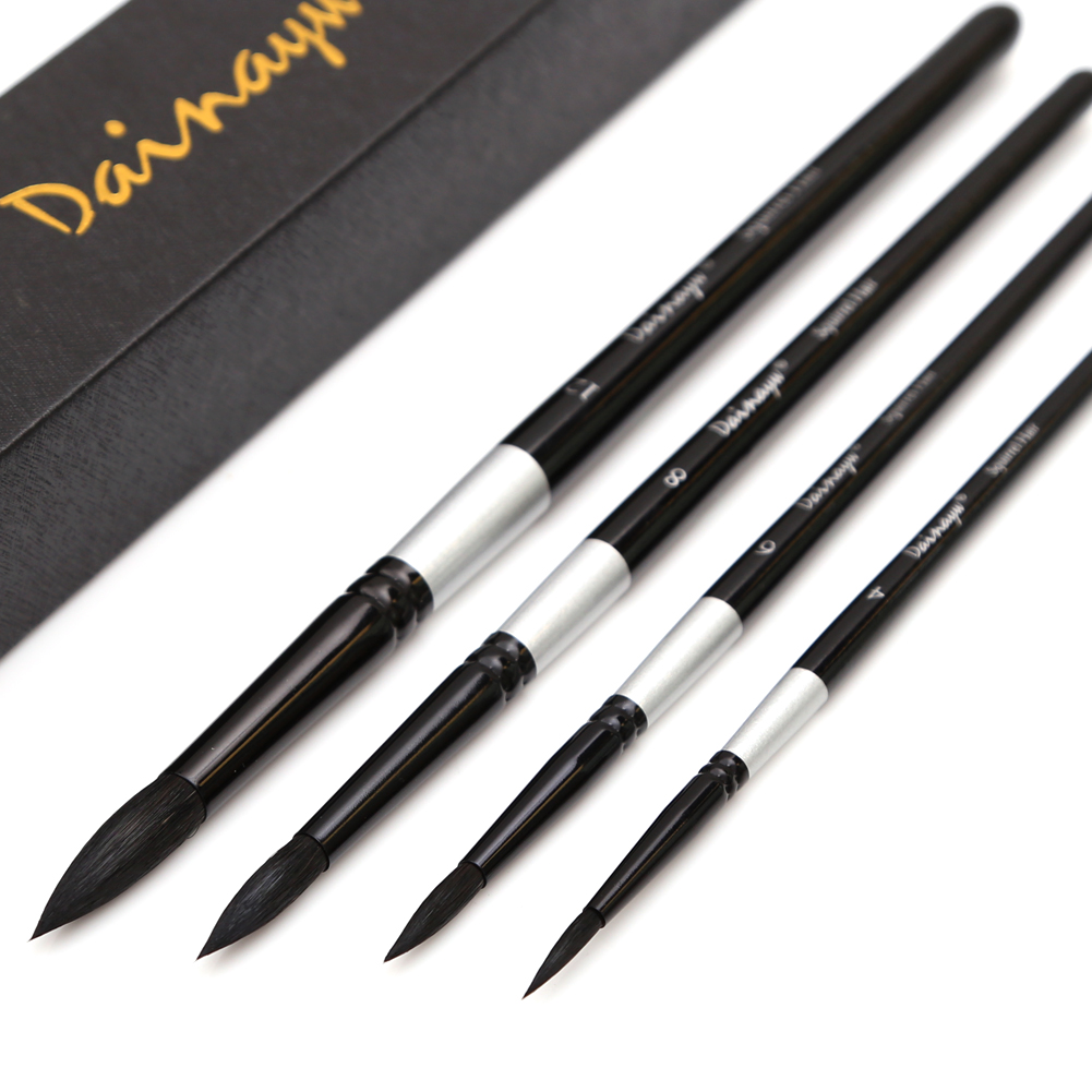 Dainayw 4 ブラシリス毛 & 馬の毛の絵画芸術水彩ブ - Gouache Paint Set のレビューと価格
