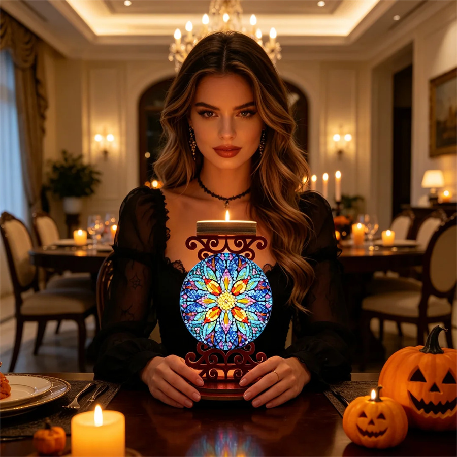 花の形をしたキャンドルホルダー、ハロウィーンのギフト、ダイヤ - Art Craft Kit のレビューと価格