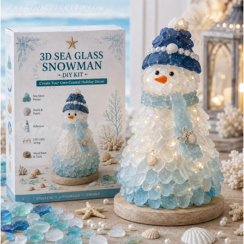 LEDライト付きのクリスマスDIYシーグラスクラフトキット。 - Art Craft Kit のレビューと価格