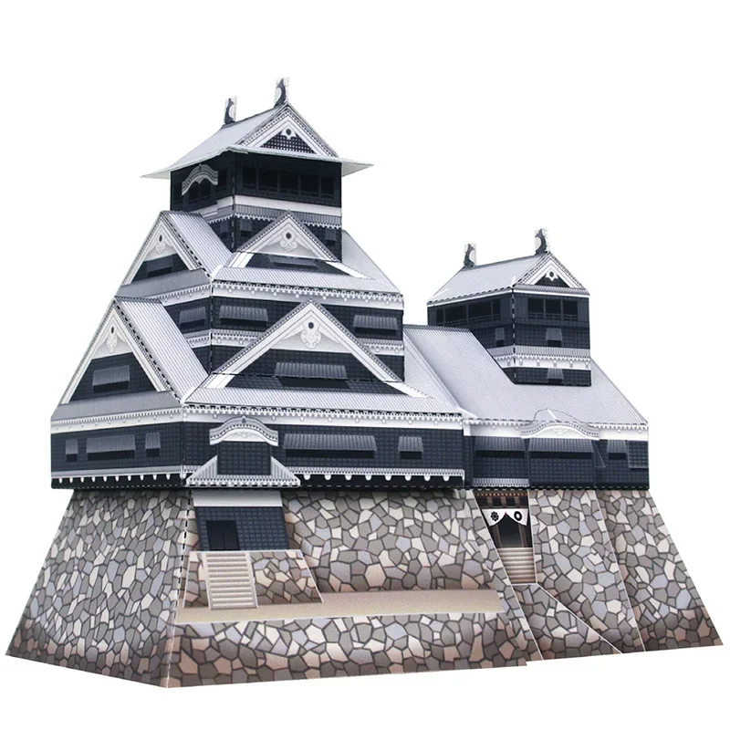 日本熊本城折りたたみミニ 3D 紙モデルハウスペーパークラフ - Art Craft Cardboard のレビューと価格