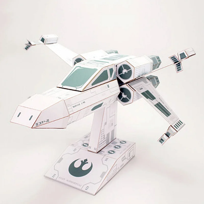 X-WING 戦闘機白書モデルミニ 3D キューブフィギュア - Art Craft Cardboard のレビューと価格